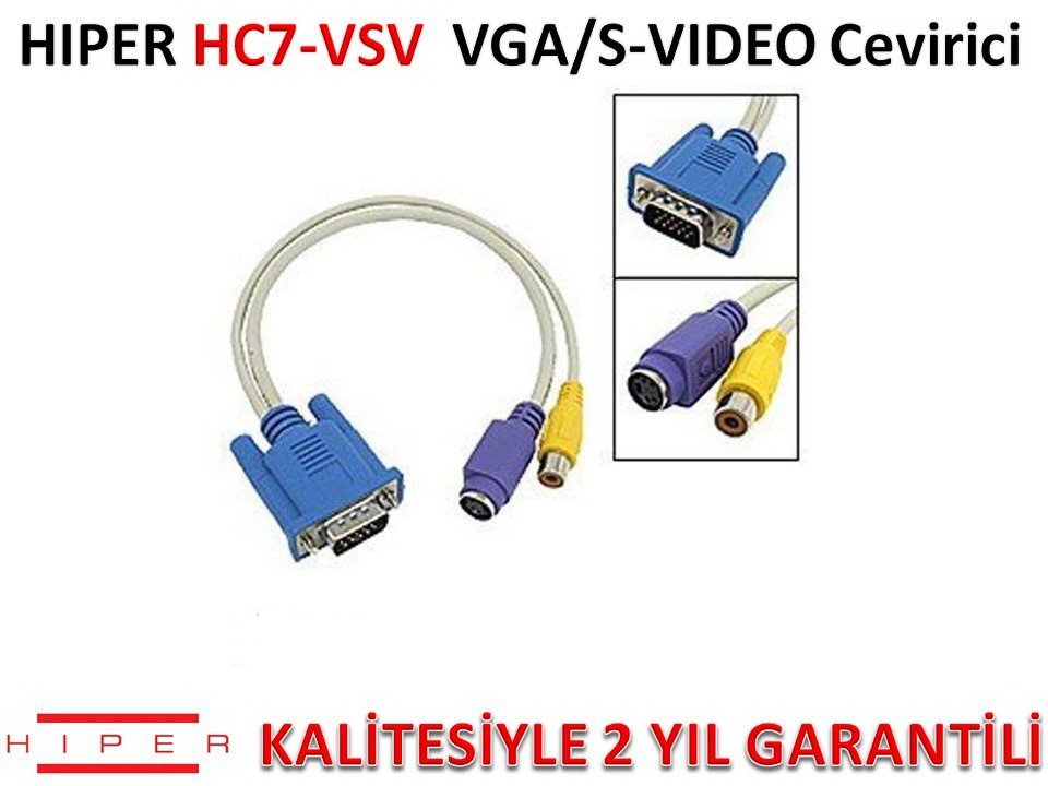 48751 HIPER HC7-VSV VGA/S-VIDEO ÇEVİRİCİ - Görsel 1
