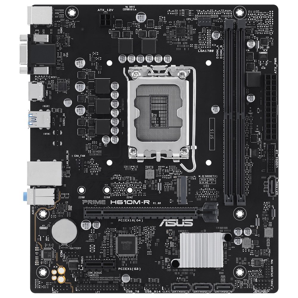 66572091601517.36026728_elmqpihokgnjf ASUS PRIME H610M-R D5-SI DDR5 MATX 1700P - Görsel 1