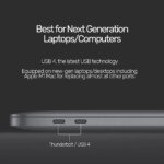 UNITEK USB4 THUNDERBOLT KABLO 0.8MT(C14100BK-0.8M) - Görsel 8