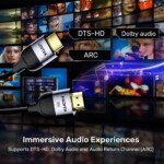 UNITEK HDMI2.1 KABLO 5MT 8K&60Hz (C11086GY-5M) - Görsel 6