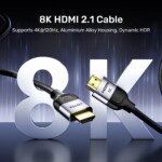 UNITEK HDMI2.1 KABLO 1.5MT 8K&60Hz (C11086GY-1.5M) - Görsel 2
