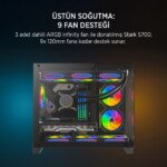 JAMES DONKEY STARK S700 650W SIYAH GAMING KASA - Görsel 7