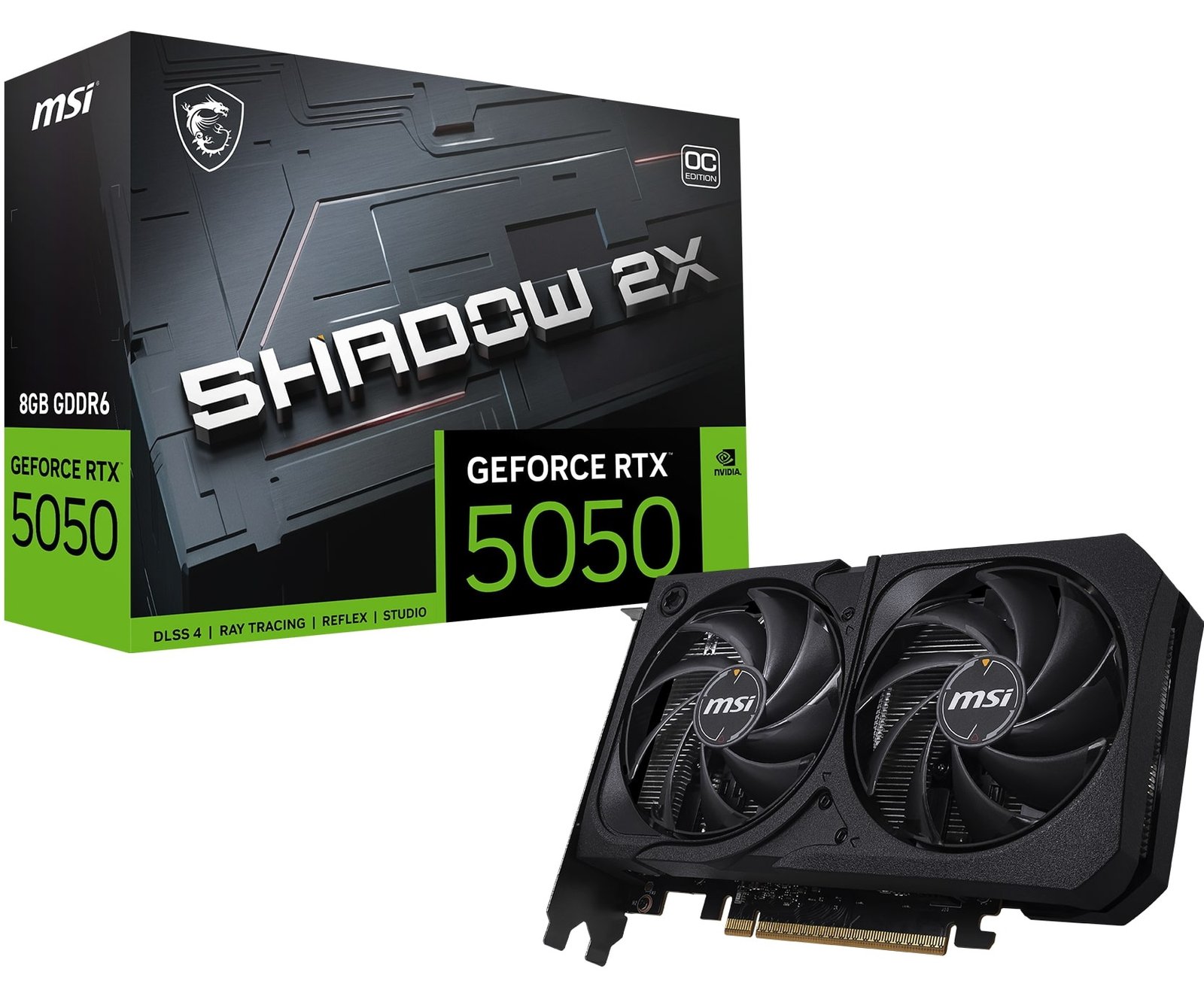 687e2f5e79bff4.21991117_pmneiohlkqjgf MSI GEFORCE RTX 5050 8G SHADOW 2X OC 8GB GDDR6 128B DX12 PCIE 5.0 X16 (3XDP 1XHDMI) - Görsel 1