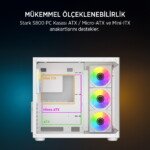 JAMES DONKEY STARK S800 4X ARGB WHITE KASA 750W - Görsel 2