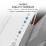 JAMES DONKEY STARK S800 4X ARGB WHITE KASA 750W - Görsel 4