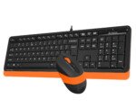 A4 TECH F1010 Q USB TURUNCU MM KLAVYE+OPTİK MOUSE - Görsel 3