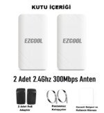 EZCOOL EZ-W240AN DIŞ ORTAM (2.4GHz 300Mbps 1KM) ACCESS POİNT - Görsel 2