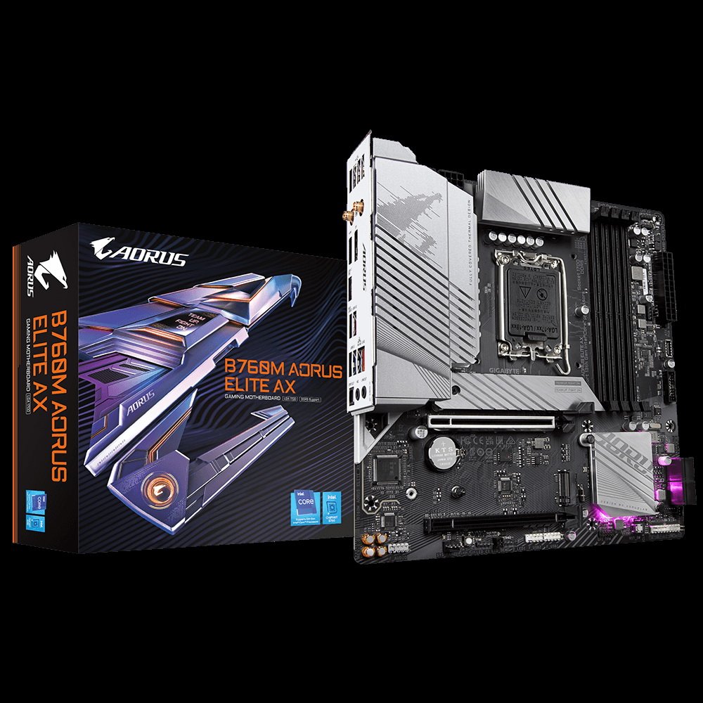 gigabyte-b760m-aorus-elite-7600mhz-ddr5-m-2-1700p-anakartlar-178453 GIGABYTE B760M AORUS ELITE AX 5333MHz(OC) DDR5 M.2 mATX 1700p - Görsel 1