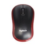 LOGITECH M185 NANO MOUSE KABLSZ BLACK/RED 910-002237