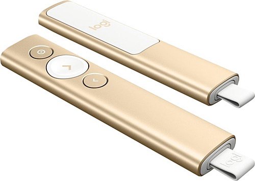 logitech-spotlight-presenter-gold-910-004862-projeksiyon-aksesuarlari-118722 LOGITECH SPOTLIGHT PRESENTER GOLD 910-004862 - Görsel 1