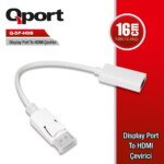 QPORT Q-DP-HDB DISPLAYPORT TO HDMI ÇEVİRİCİ - Görsel 2