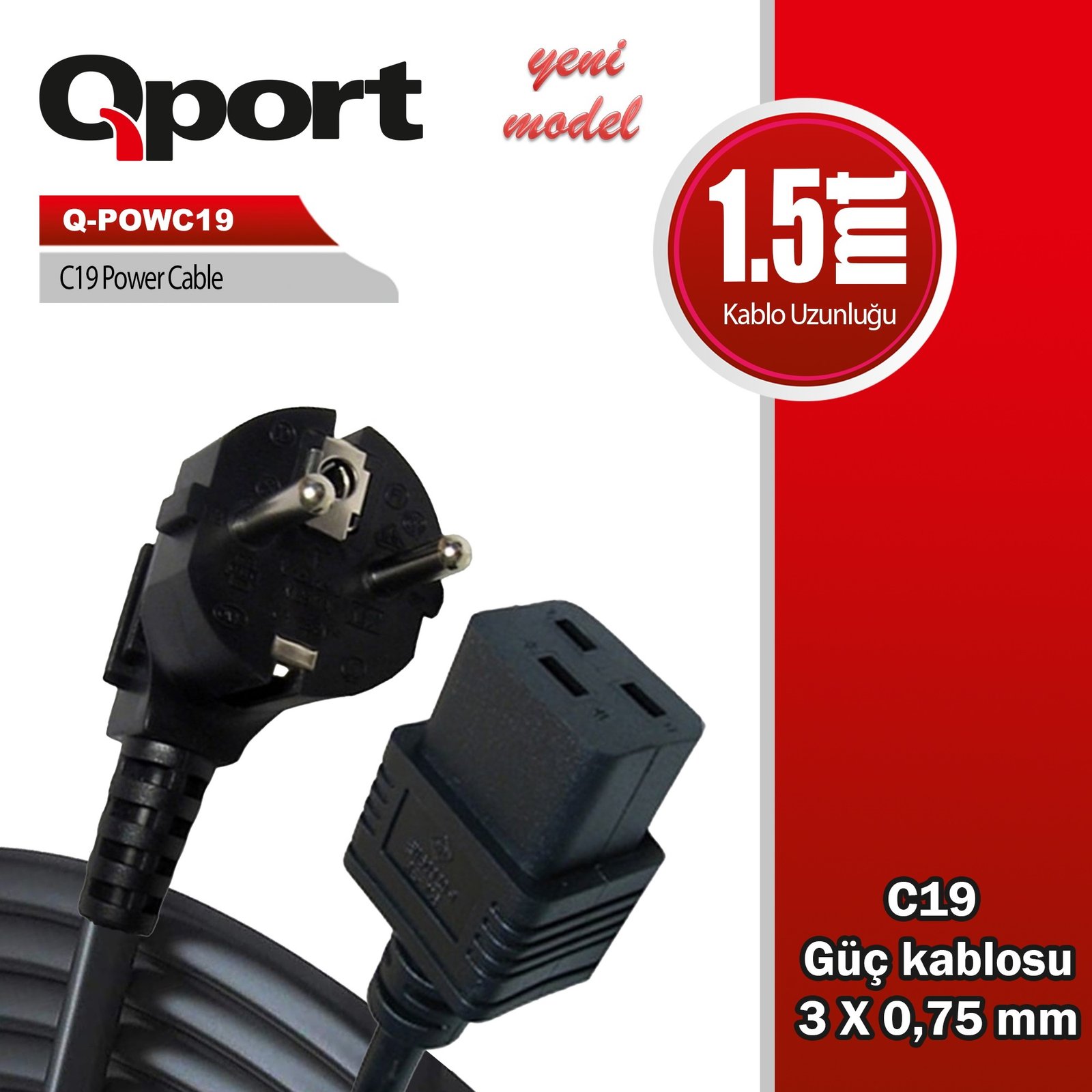 qport-q-powc19-1-5m-c19-power-guc-kablosu-kablo-ve-adaptor-211448 QPORT Q-POWC19 1.5M C19 POWER GUC KABLOSU - Görsel 1
