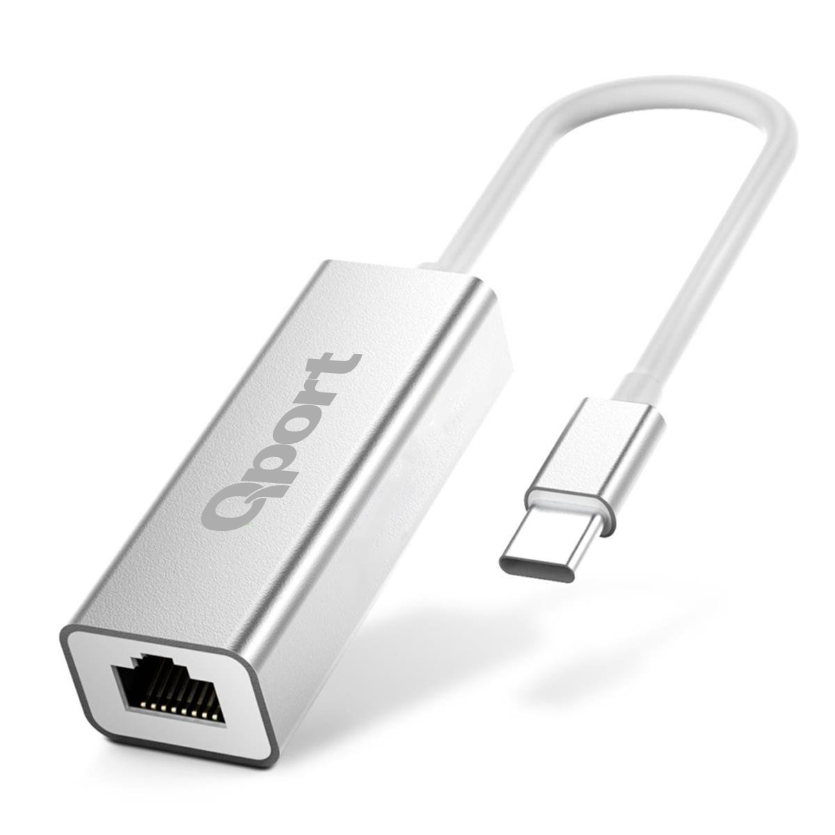 qport-q-tr45-type-c-to-rj45-ethernet-cevirici-kablo-ve-adaptor-211415 QPORT Q-TR45 TYPE-C TO RJ45 ETHERNET CEVIRICI - Görsel 1