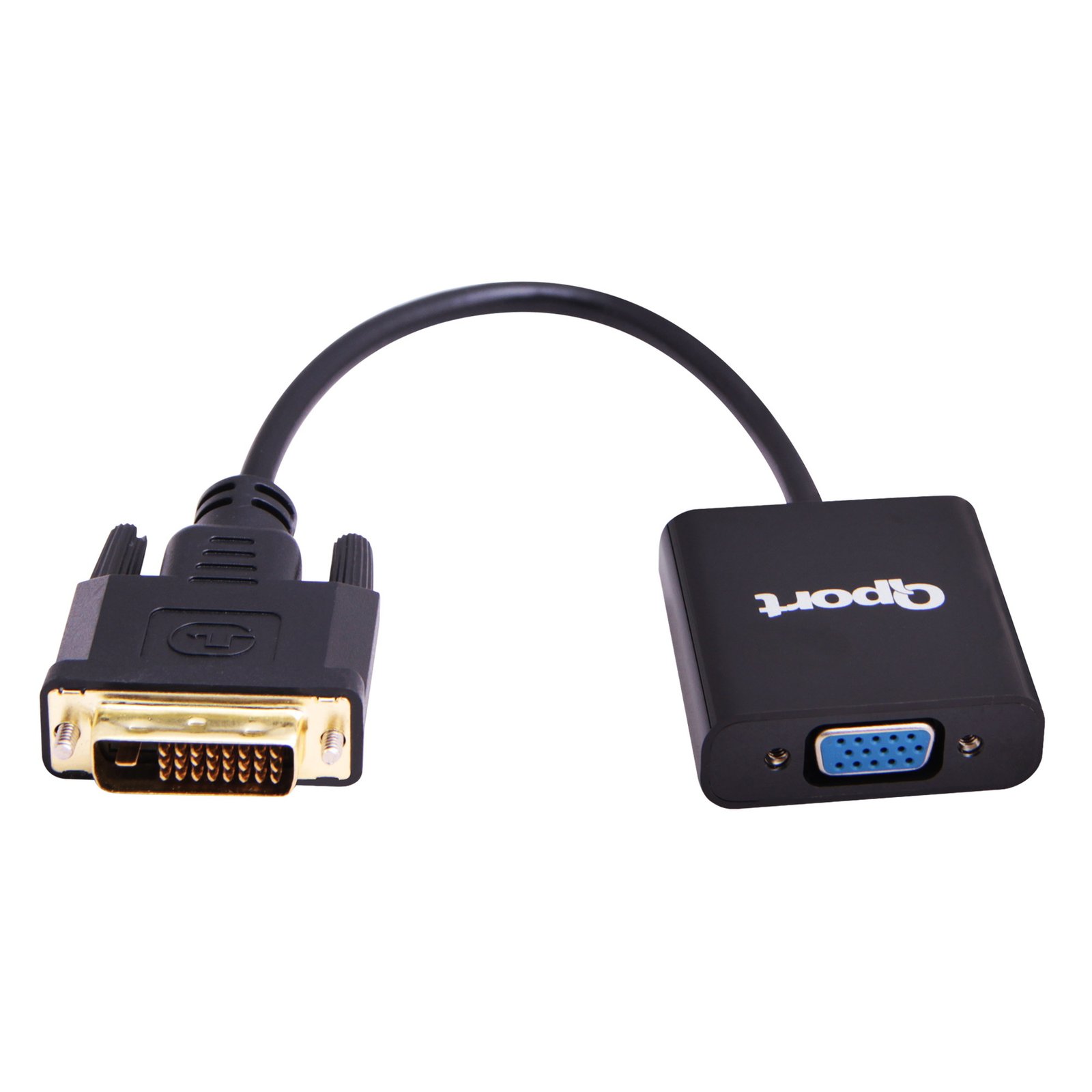 qport-q-vdv2-dvi-to-vga-24-1-cevirici-kablo-ve-adaptor-180378 QPORT Q-VDV2 DVI TO VGA 24+1 ÇEVİRİCİ - Görsel 1