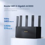 TENDA RX12L PRO 4 PORT DUALBAND WİFİ6 ROUTER - Görsel 2