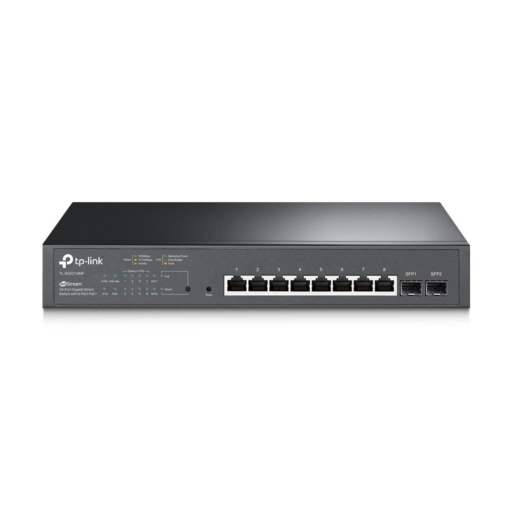 tplink-tp-link-tl-sg2210mp-10p-gigabit-poe-smart-switch-ag-urunleri-switch-167073 TP-LINK OMADA TL-SG2210MP 10PORT GIGABIT POE SMART SWITCH - Görsel 1